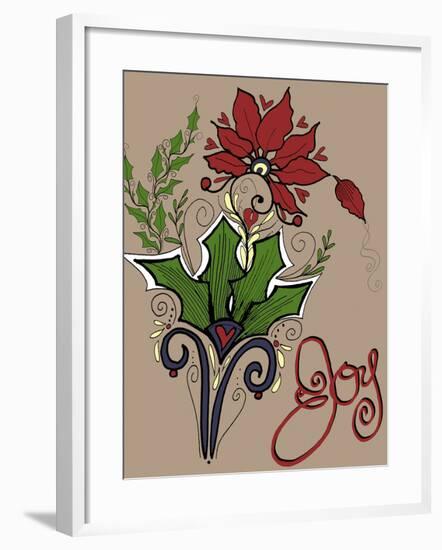 Folklore Holly Bouquet-Cyndi Lou-Framed Giclee Print