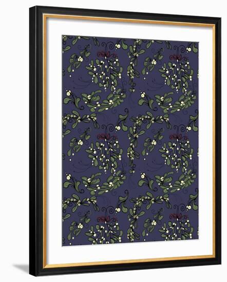 Folklore Mistletoe Repeat-Cyndi Lou-Framed Giclee Print