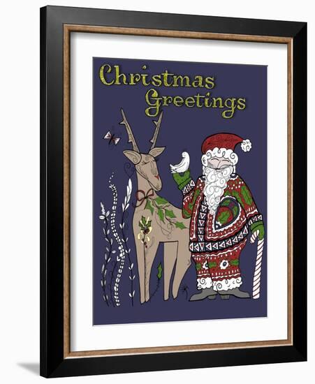 Folklore Santa-Cyndi Lou-Framed Giclee Print