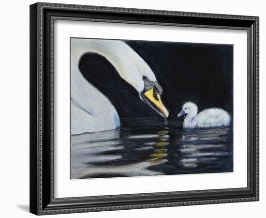 Follow Mummy,  pastel-Margo Starkey-Framed Giclee Print