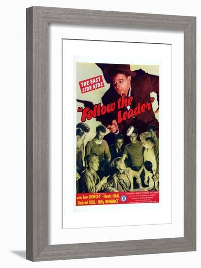 Follow The Leader, Leo Gorcey, Huntz Hall, William Benedict, 1944-null-Framed Art Print