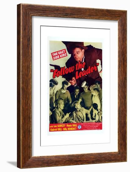 Follow The Leader, Leo Gorcey, Huntz Hall, William Benedict, 1944-null-Framed Art Print