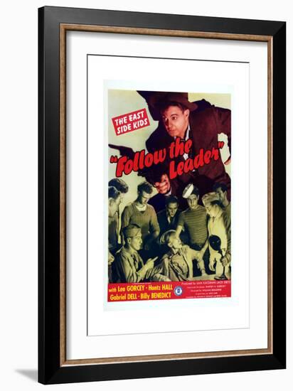 Follow The Leader, Leo Gorcey, Huntz Hall, William Benedict, 1944-null-Framed Art Print