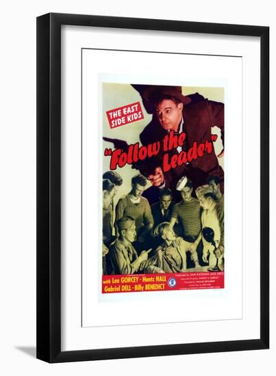 Follow The Leader, Leo Gorcey, Huntz Hall, William Benedict, 1944-null-Framed Art Print