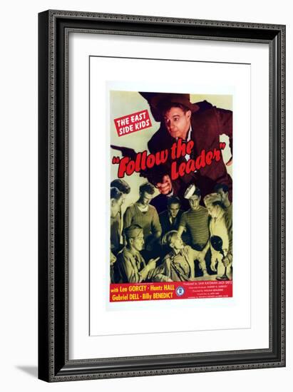 Follow The Leader, Leo Gorcey, Huntz Hall, William Benedict, 1944-null-Framed Art Print