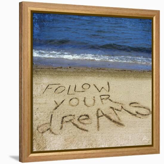 Follow Your Dreams in the Sand-Kimberly Glover-Framed Stretched Canvas