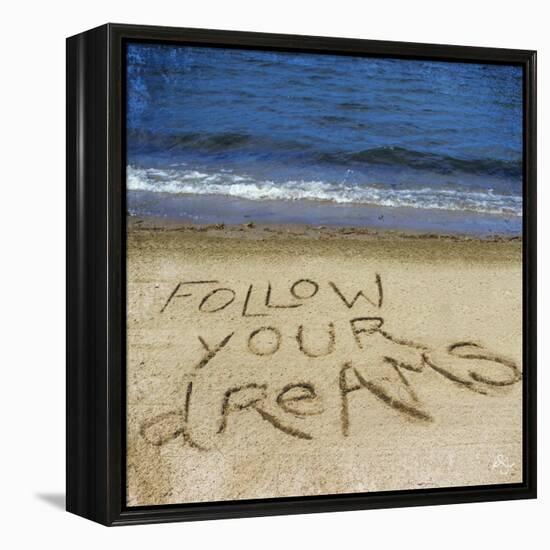 Follow Your Dreams in the Sand-Kimberly Glover-Framed Stretched Canvas