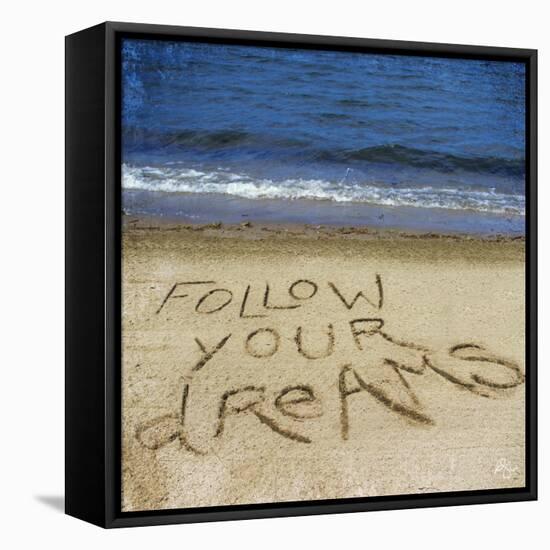 Follow Your Dreams in the Sand-Kimberly Glover-Framed Stretched Canvas