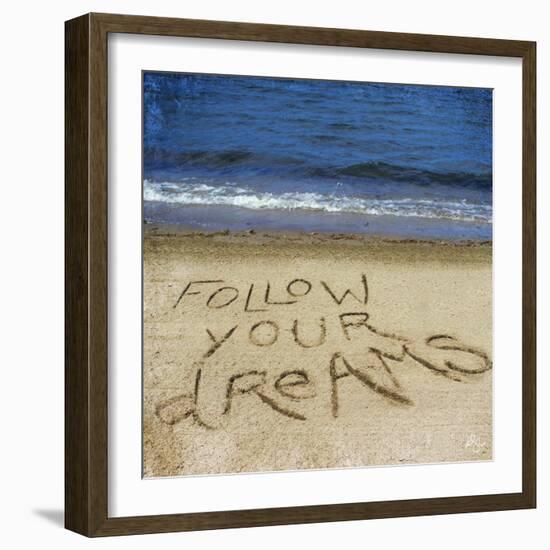 Follow Your Dreams in the Sand-Kimberly Glover-Framed Photographic Print