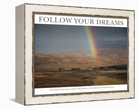 Follow Your Dreams - Rainbow-AdventureArt-Framed Premier Image Canvas