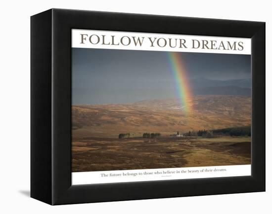 Follow Your Dreams - Rainbow-AdventureArt-Framed Premier Image Canvas