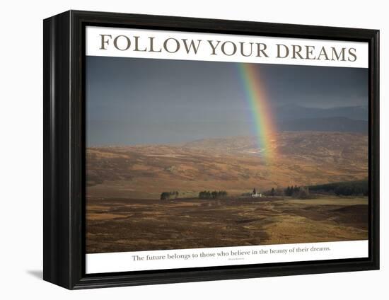 Follow Your Dreams - Rainbow-AdventureArt-Framed Premier Image Canvas