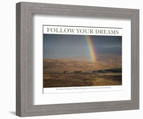 Follow Your Dreams - Rainbow-AdventureArt-Framed Photographic Print