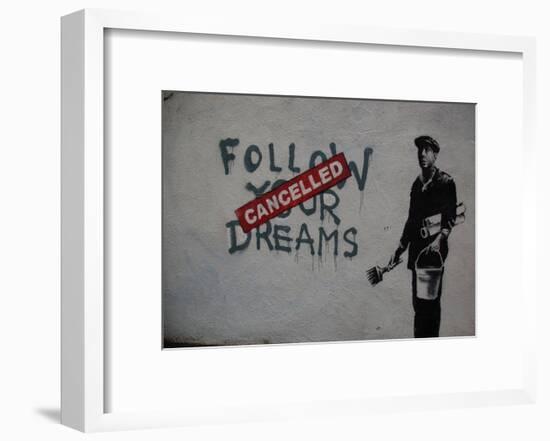 Follow your dreams-Banksy-Framed Giclee Print