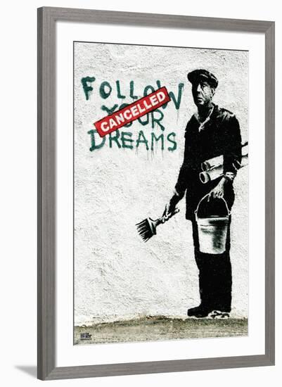 Follow Your Dreams-Banksy-Framed Art Print