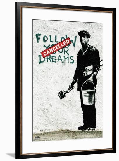 Follow Your Dreams-Banksy-Framed Art Print