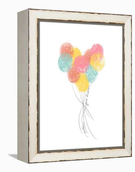 Follow Your Heart Balloons-Anna Quach-Framed Stretched Canvas