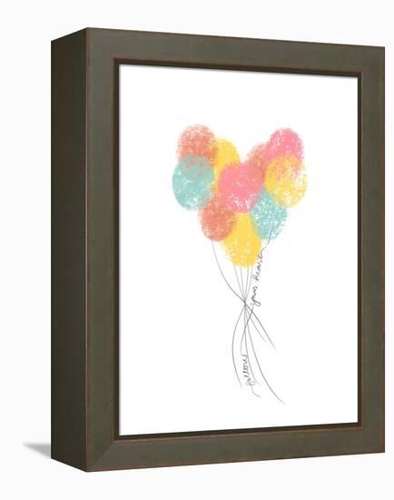 Follow Your Heart Balloons-Anna Quach-Framed Stretched Canvas