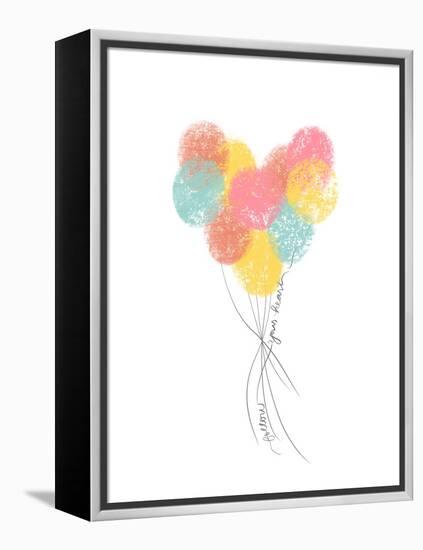 Follow Your Heart Balloons-Anna Quach-Framed Stretched Canvas