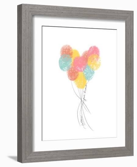 Follow Your Heart Balloons-Anna Quach-Framed Art Print