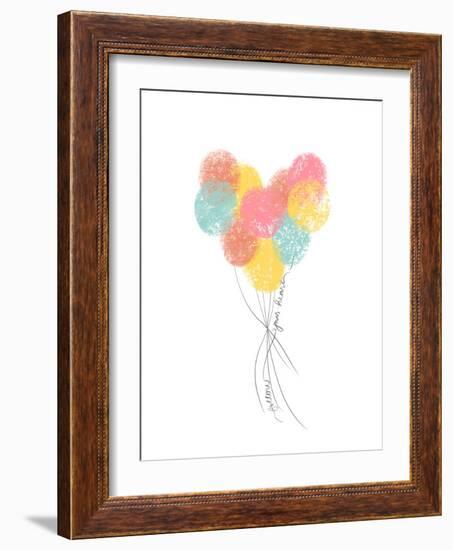 Follow Your Heart Balloons-Anna Quach-Framed Art Print