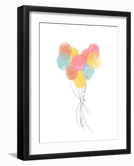 Follow Your Heart Balloons-Anna Quach-Framed Art Print