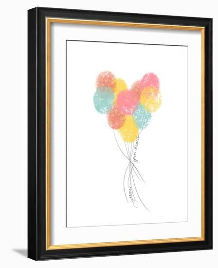 Follow Your Heart Balloons-Anna Quach-Framed Art Print