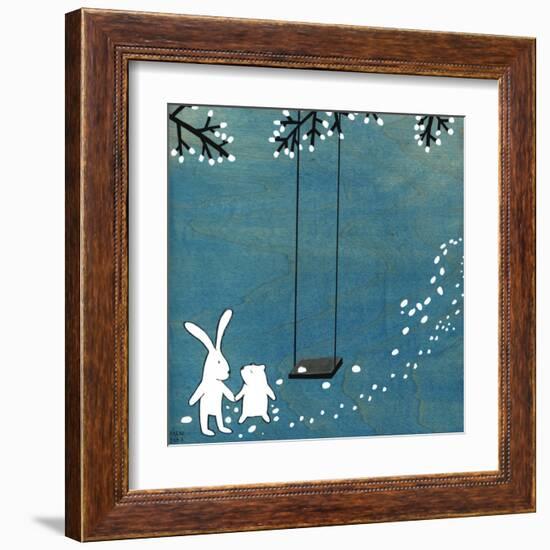 Follow Your Heart- Let's Swing-Kristiana Pärn-Framed Art Print