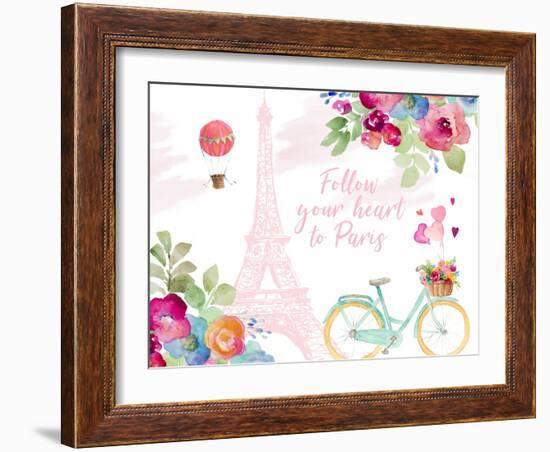 Follow Your Heart to Paris-Lanie Loreth-Framed Art Print