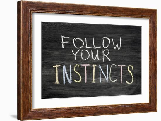 Follow Your Instincts-Yury Zap-Framed Art Print