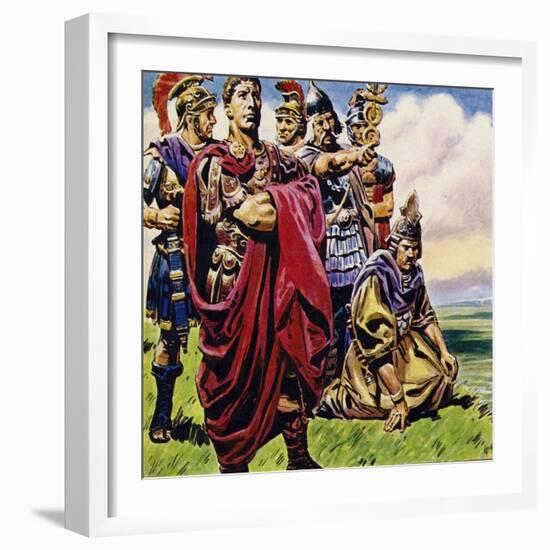 Following the Conquest of Gaul, Julius Caesar Set His Sights on Britain-C.l. Doughty-Framed Giclee Print