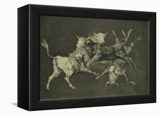 Folly of the Bulls, from the Follies Series, circa 1815-24-Francisco de Goya-Framed Premier Image Canvas