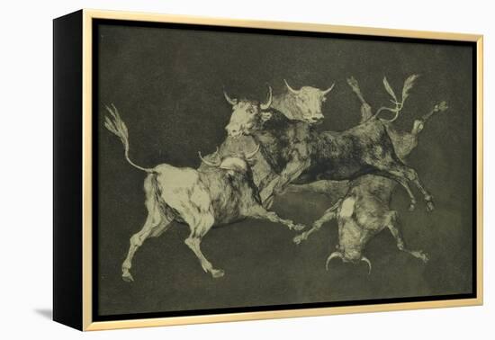 Folly of the Bulls, from the Follies Series, circa 1815-24-Francisco de Goya-Framed Premier Image Canvas