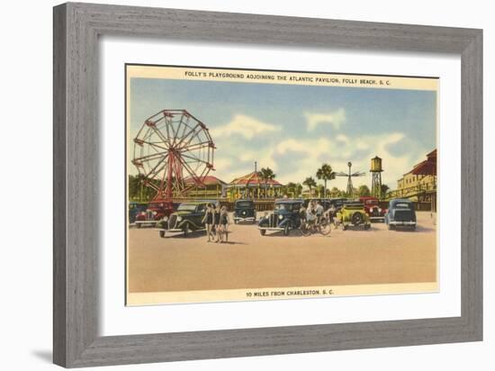 Folly's Playground, Folly Beach, South Carolina-null-Framed Art Print