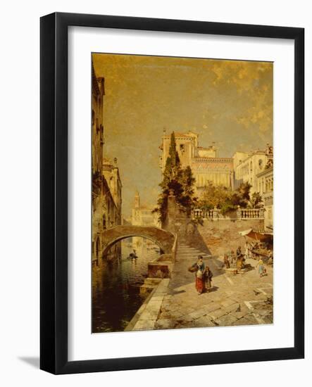 Fondamenta Zorzi, Campiello Santa Barbara, Venice-Franz Richard Unterberger-Framed Giclee Print