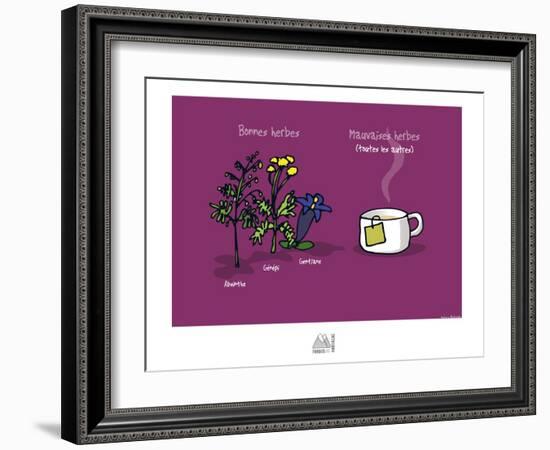 Fondus de montagne - Bonnes herbes de la montagne-Sylvain Bichicchi-Framed Art Print