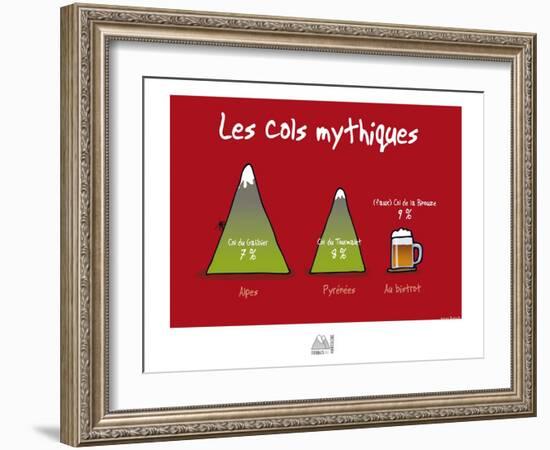 Fondus de montagne - Cols mythiques-Sylvain Bichicchi-Framed Art Print