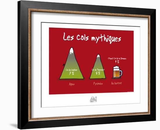 Fondus de montagne - Cols mythiques-Sylvain Bichicchi-Framed Art Print