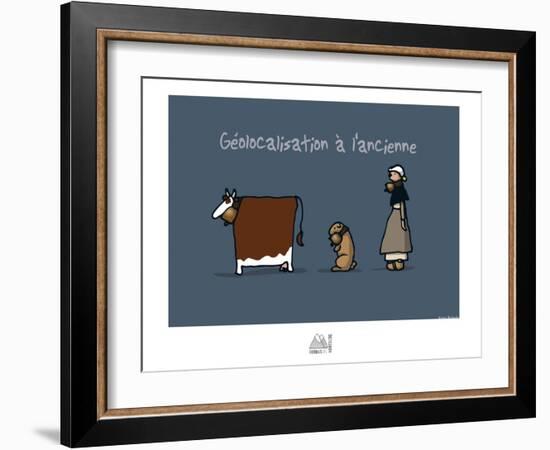 Fondus de montagne - Géolocalisation-Sylvain Bichicchi-Framed Art Print