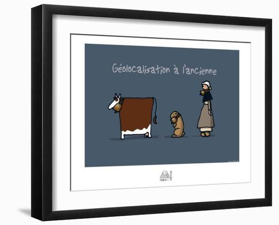 Fondus de montagne - Géolocalisation-Sylvain Bichicchi-Framed Art Print