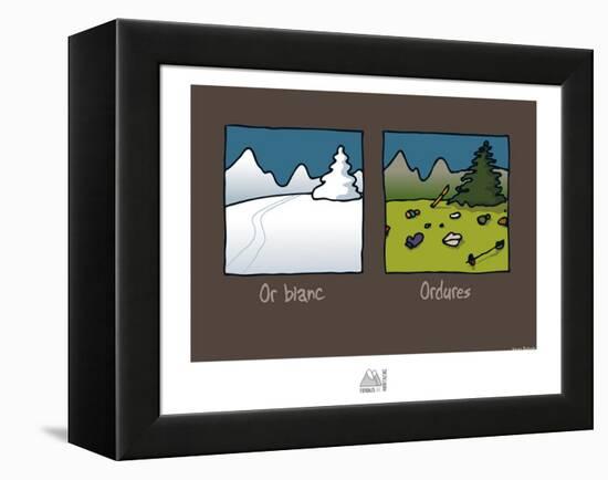 Fondus de montagne - Or blanc, ordures-Sylvain Bichicchi-Framed Stretched Canvas