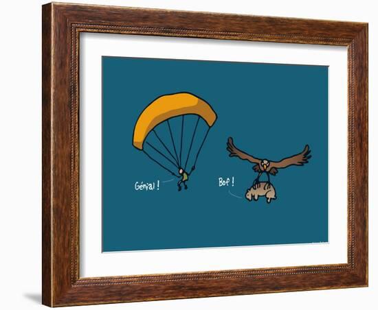 Fondus de montagne - Parapente-Sylvain Bichicchi-Framed Art Print