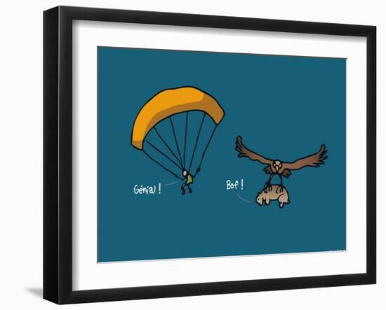 Fondus de montagne - Parapente-Sylvain Bichicchi-Framed Art Print