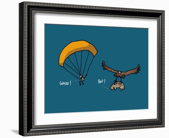 Fondus de montagne - Parapente-Sylvain Bichicchi-Framed Art Print