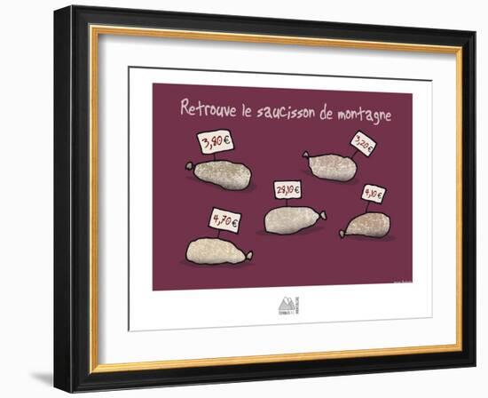 Fondus de montagne - Saucissons de montagne-Sylvain Bichicchi-Framed Art Print