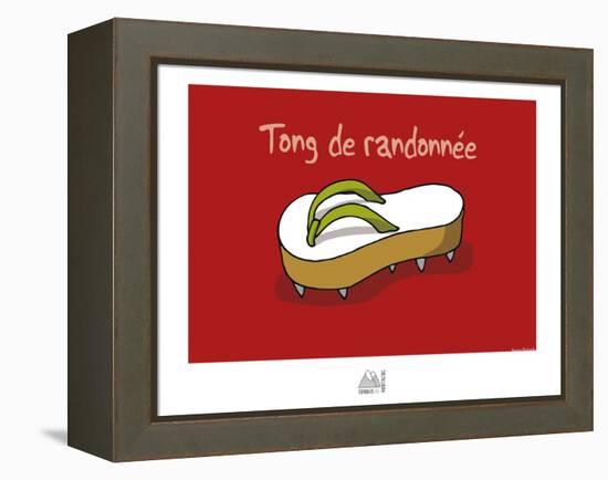 Fondus de montagne - Tong de rando-Sylvain Bichicchi-Framed Stretched Canvas