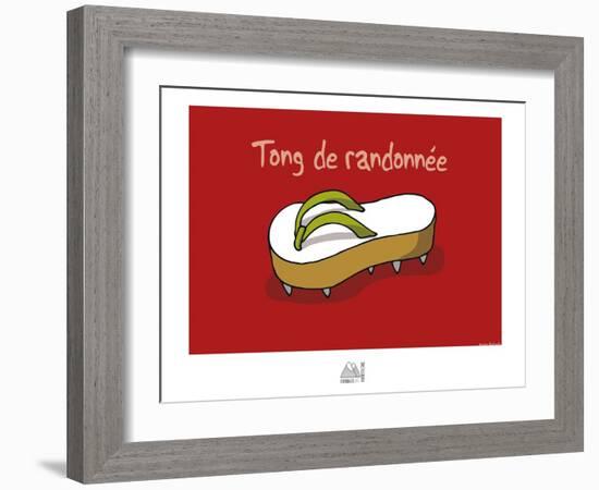 Fondus de montagne - Tong de rando-Sylvain Bichicchi-Framed Art Print