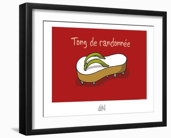 Fondus de montagne - Tong de rando-Sylvain Bichicchi-Framed Art Print