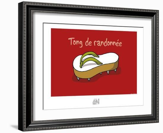 Fondus de montagne - Tong de rando-Sylvain Bichicchi-Framed Art Print