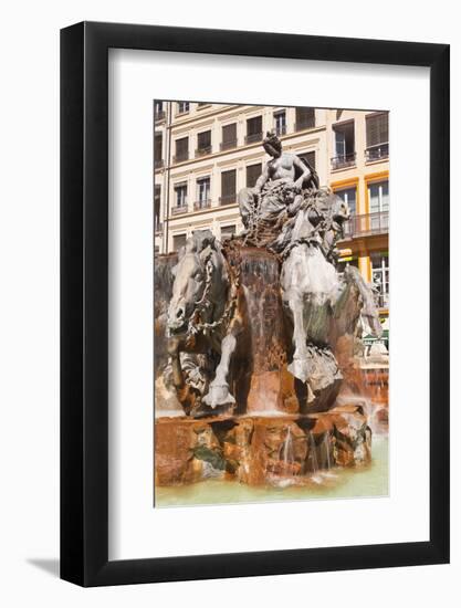 Fontaine Bartholdi in Place Des Terreaux, Lyon, Rhone, Rhone-Alpes, France, Europe-Mark Sunderland-Framed Photographic Print